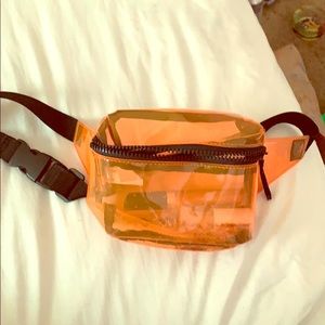 Orange see-through fanny pack
